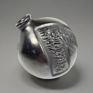 Vtg Barro Negro Vase by Doña Rosa Signed Black Pottery Mexican Folk Coyotepec